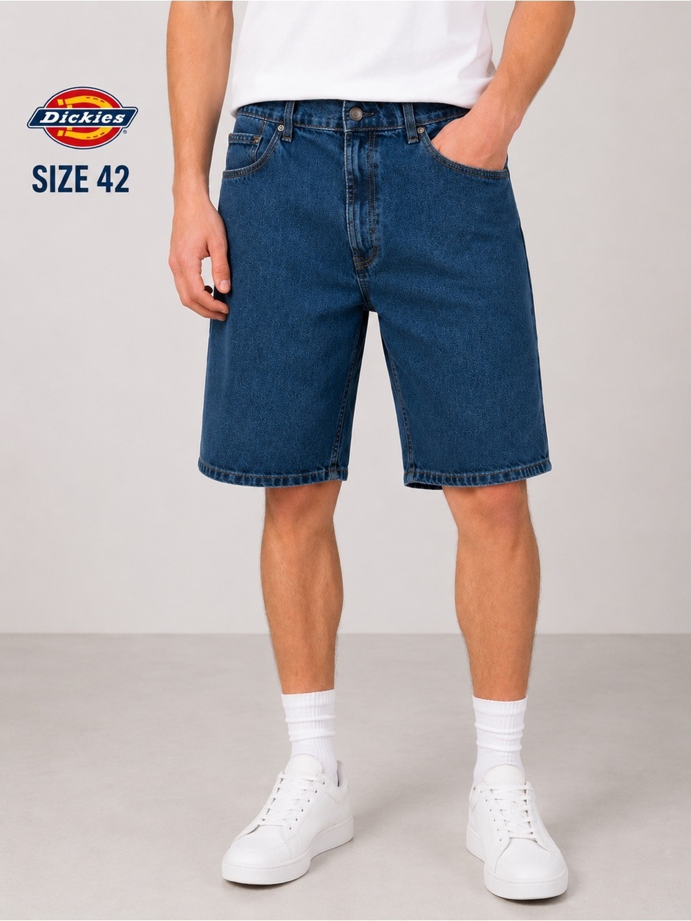 Dickies Blue Jean Shorts Relaxed Fit Bermuda Men’s Size 42